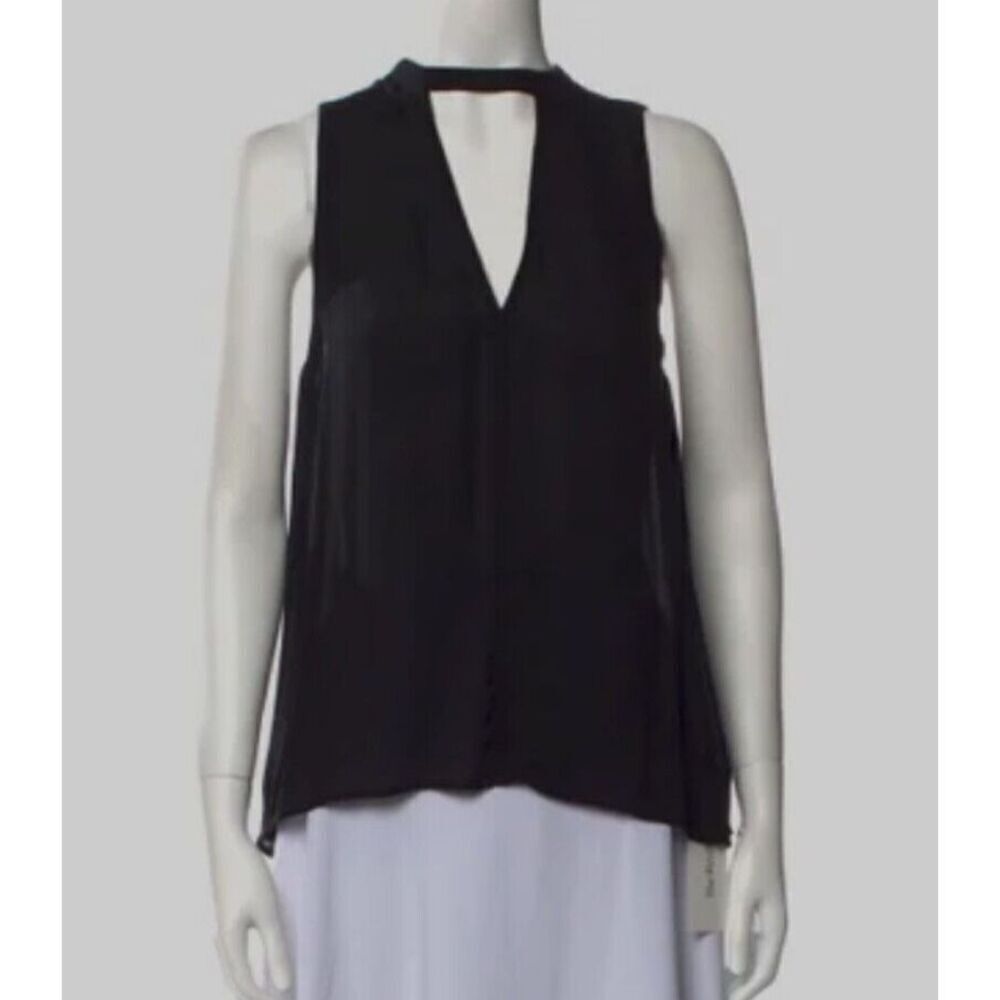 A.L.C. Tank‎ Top Size Medium Black 100% Silk Lightweight